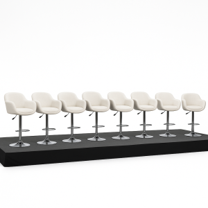 Poltrona Branca Giratória – Modelo Palco Executiva