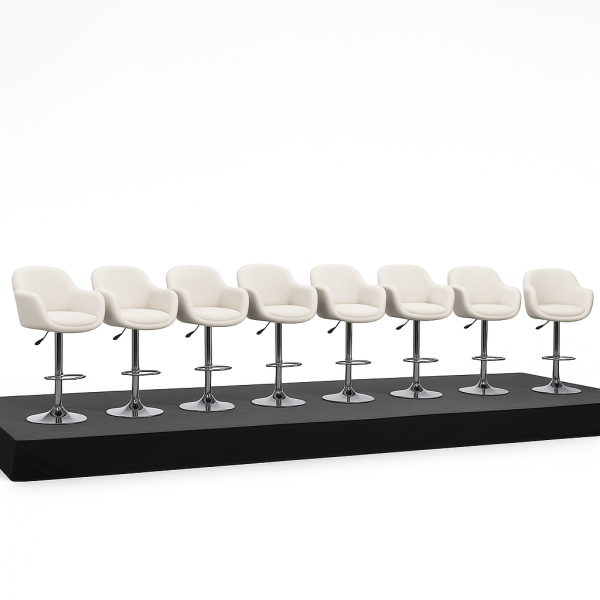 Poltrona Branca Giratória – Modelo Palco Executiva